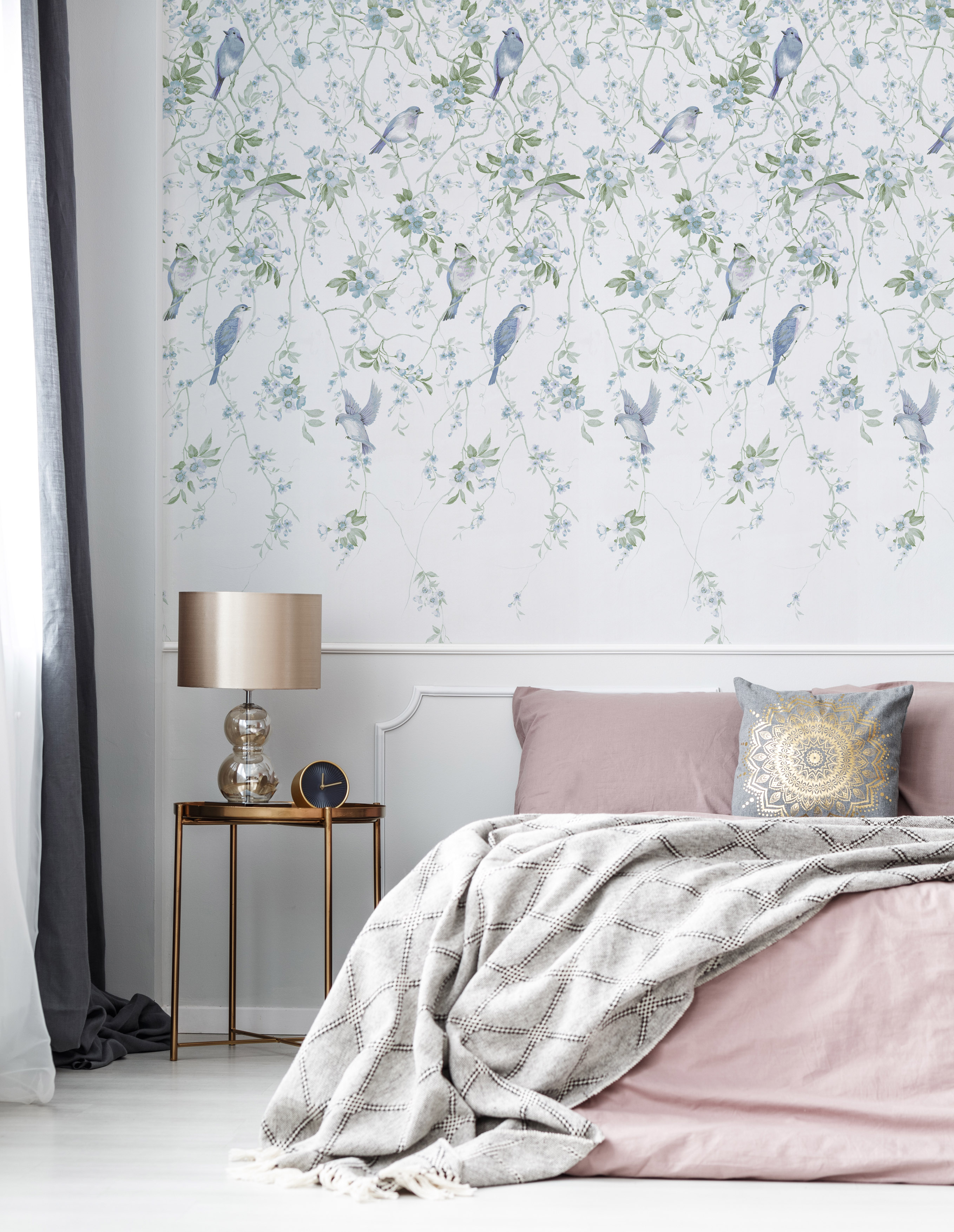 Панно Loymina Пейзаж Весенний прованс ART11 005 001 3×1 фото в интерьере